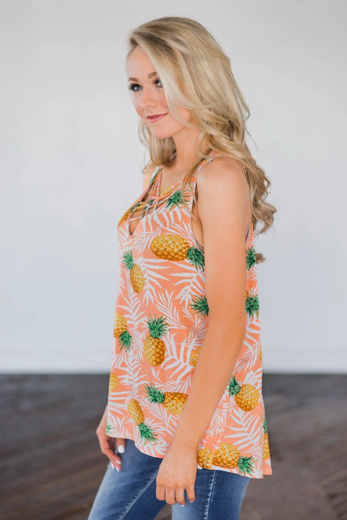 Pineapple Dreams Tank Top - Sherbert
