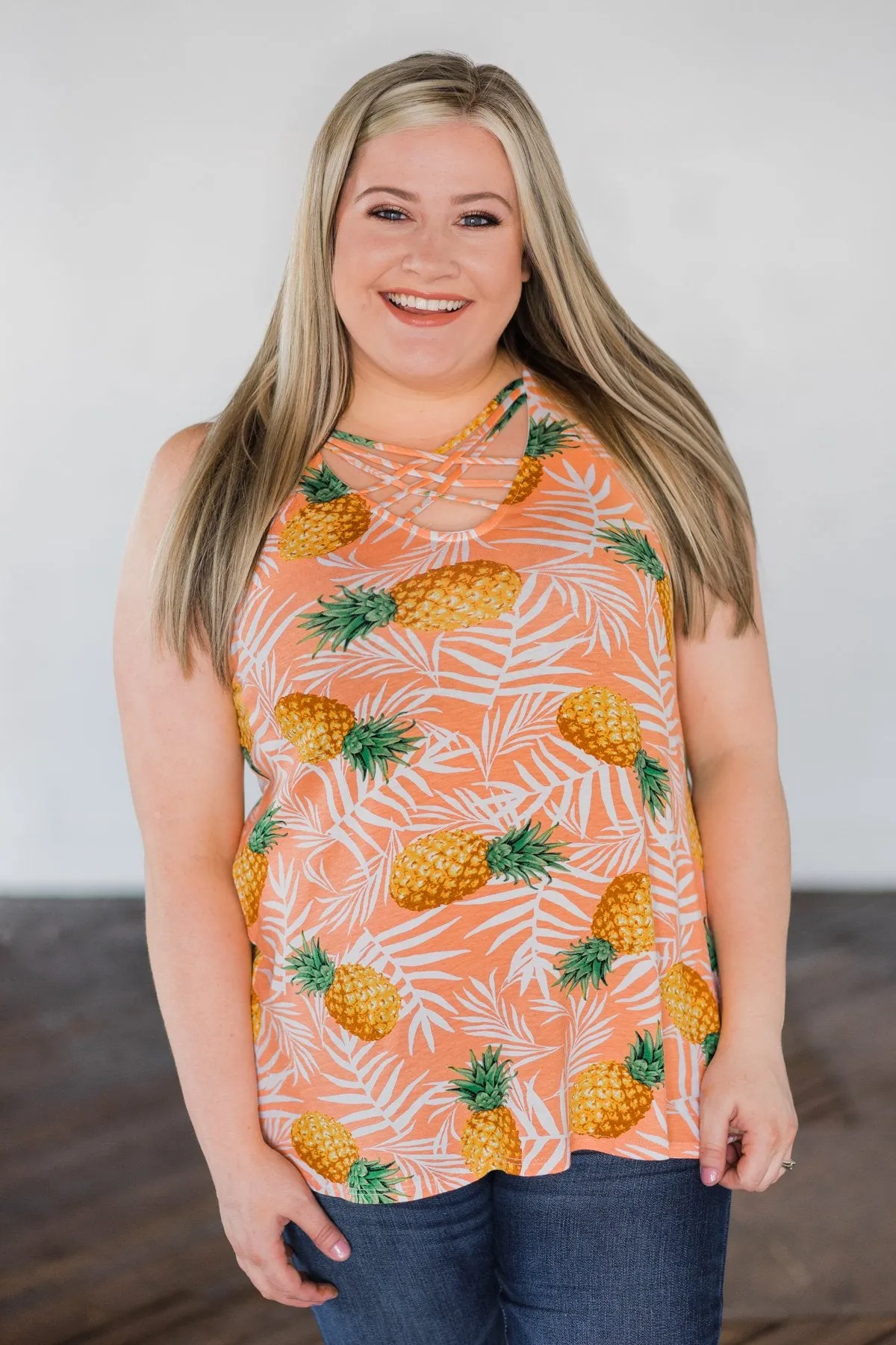 Pineapple Dreams Tank Top - Sherbert