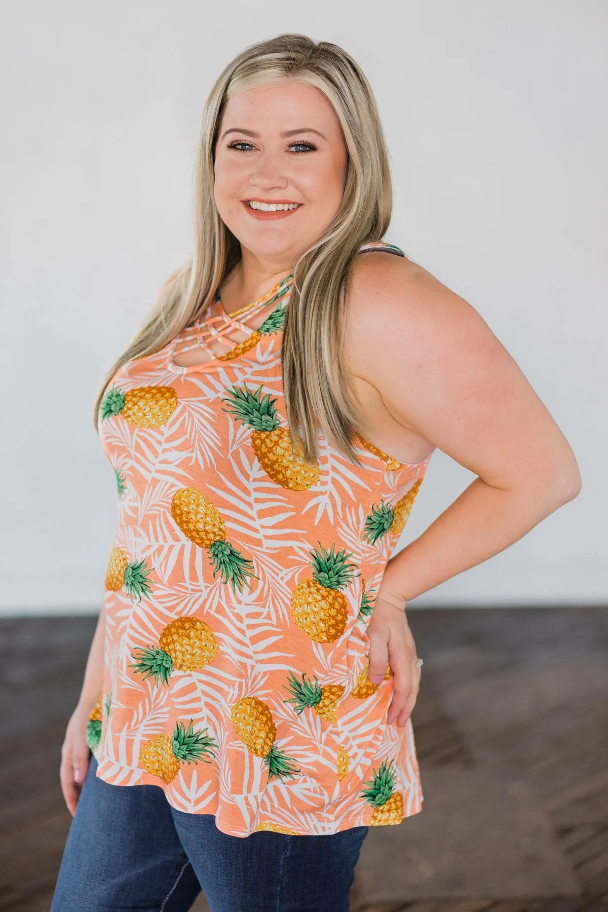 Pineapple Dreams Tank Top - Sherbert