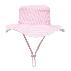 Pink & White Stripe Bucket Hat