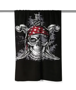 Pirates Flag Velour Beach Towel
