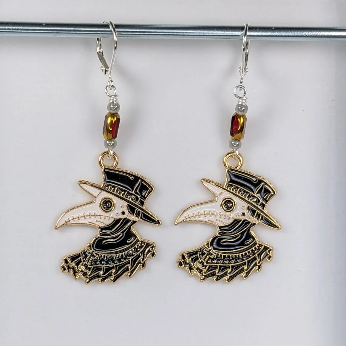 Plague Doctor Earrings & Stitch Markers