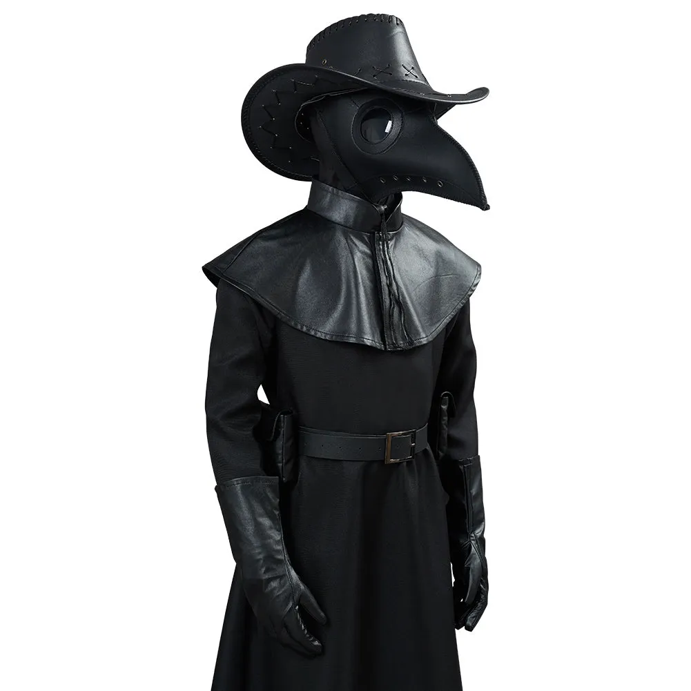 Plague Doctor Kids Children Halloween Carnival Suit Outfit Cosplay Costume
