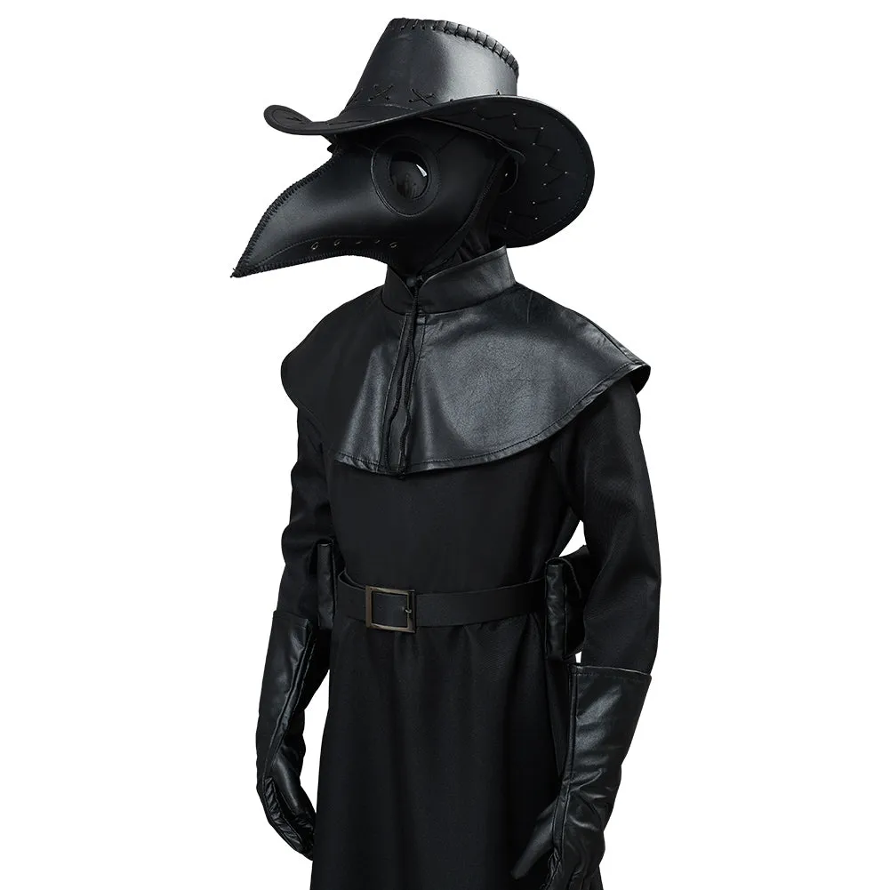 Plague Doctor Kids Children Halloween Carnival Suit Outfit Cosplay Costume