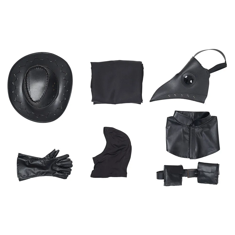Plague Doctor Kids Children Halloween Carnival Suit Outfit Cosplay Costume