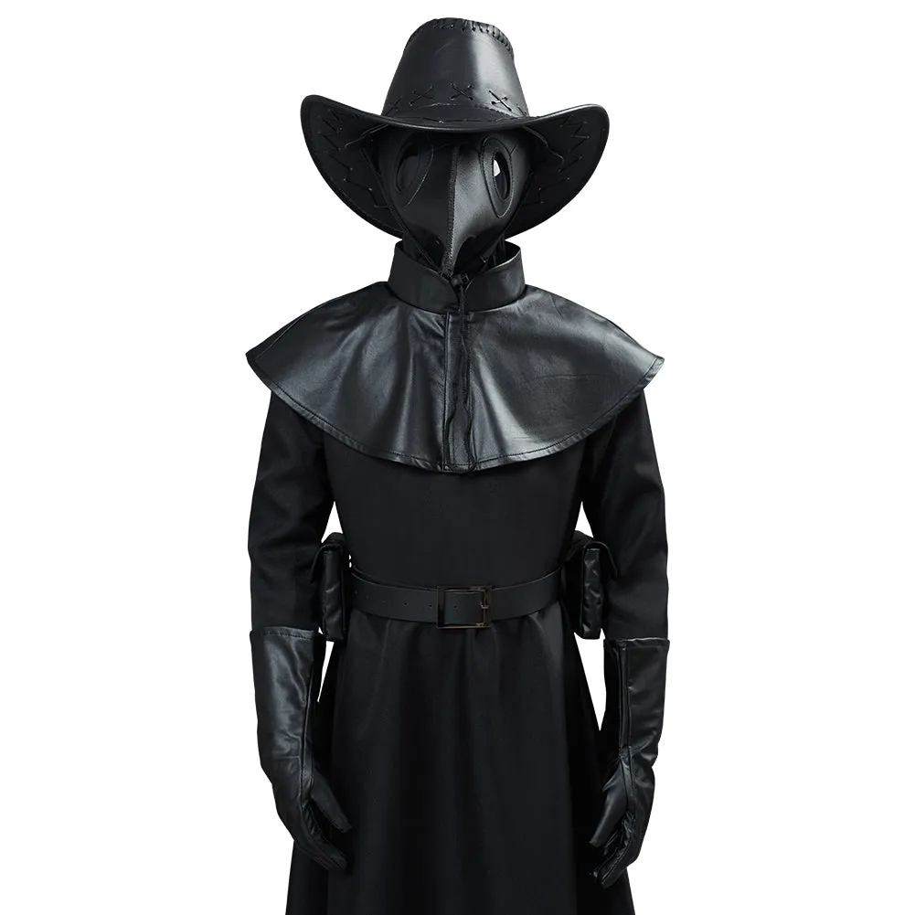 Plague Doctor Kids Children Halloween Carnival Suit Outfit Cosplay Costume