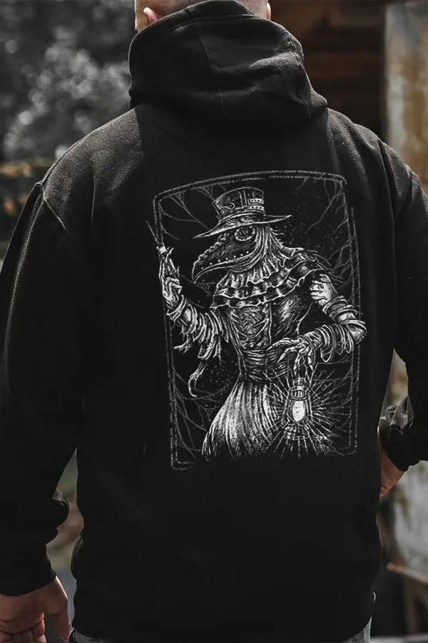 Plague Doctor Print Men's Hoodie