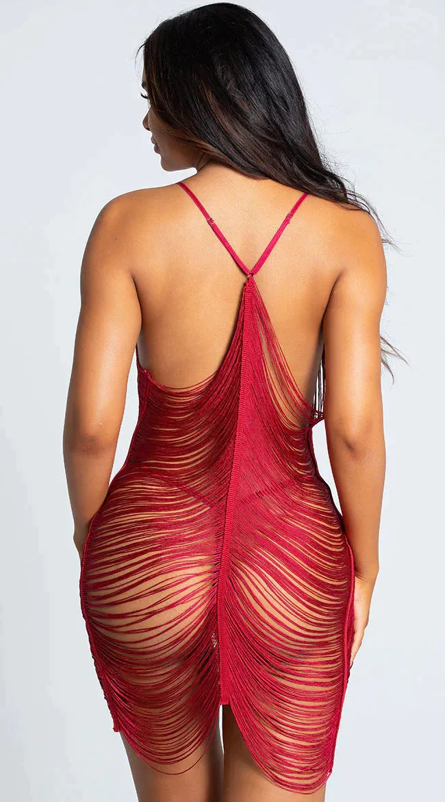 Plus Size Tassel Hollow Sexy Beach Babydoll