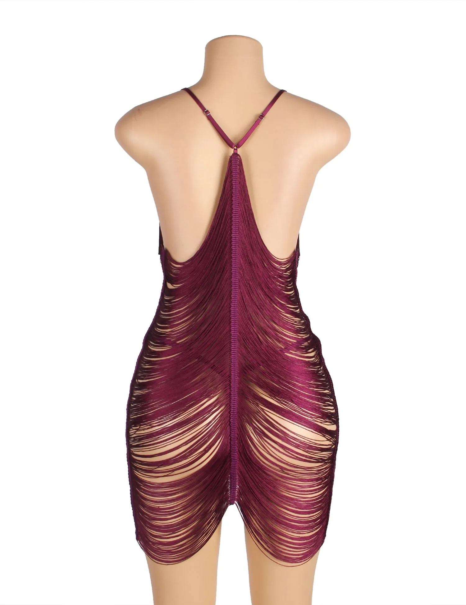 Plus Size Tassel Hollow Sexy Beach Babydoll
