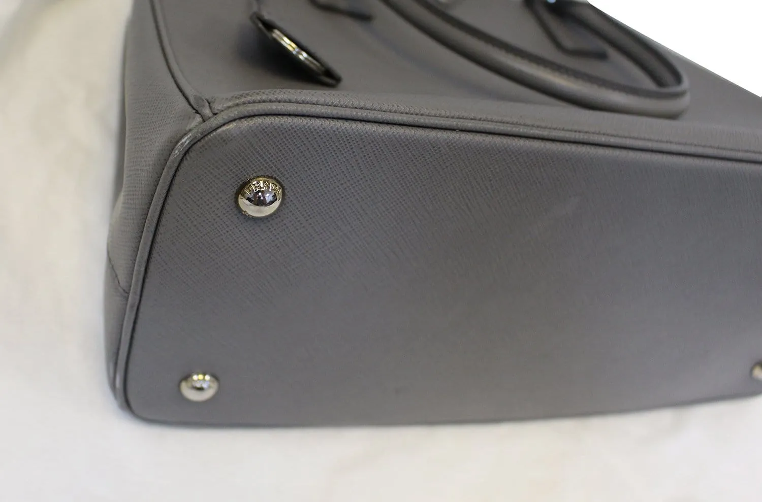Prada Saffiano Executive Dark Grey Tote Shoulder Bag