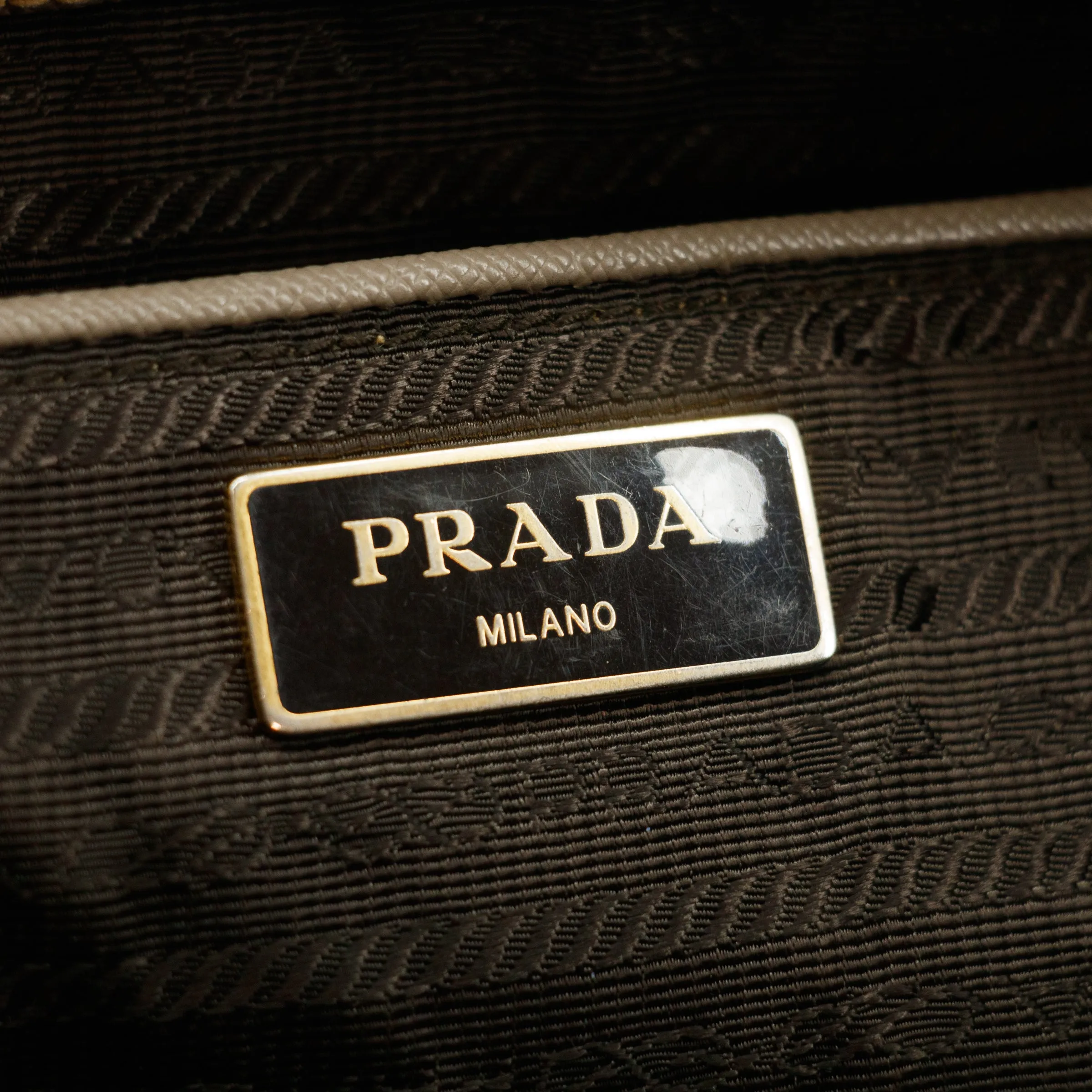 Prada Saffiano Vitello Grey Galleria Tote Bag Large #3233
