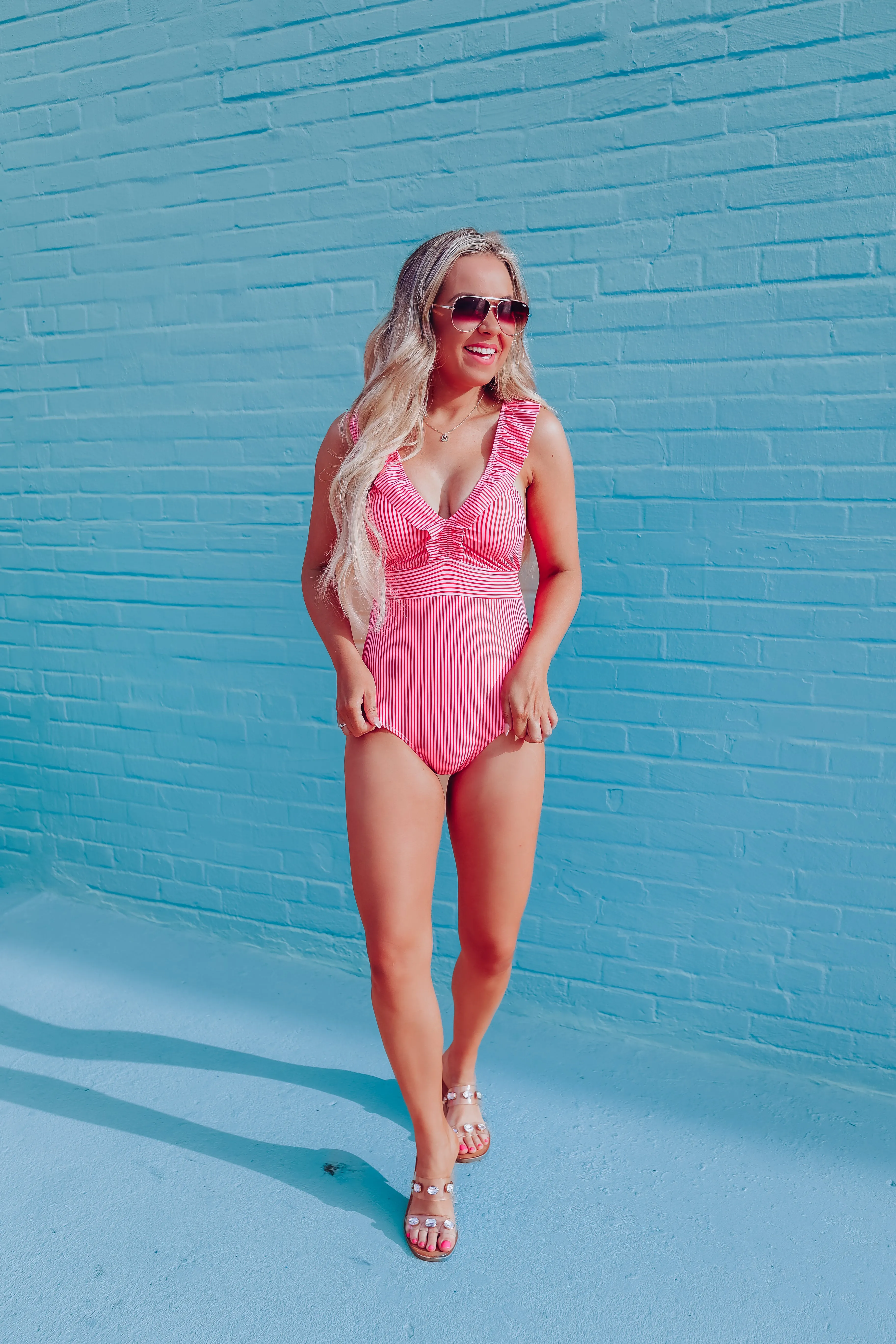 Pretty In Pink One Piece Swimsuit