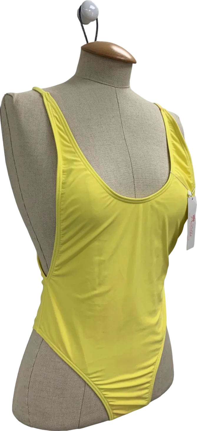 Pretty Pink Princess Yellow Swimsuit UK M