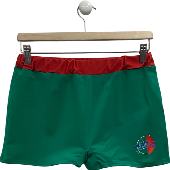 PrettyLittleThing Green Portugal Mini Beach Shorts UK M