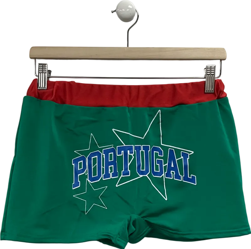 PrettyLittleThing Green Portugal Mini Beach Shorts UK M