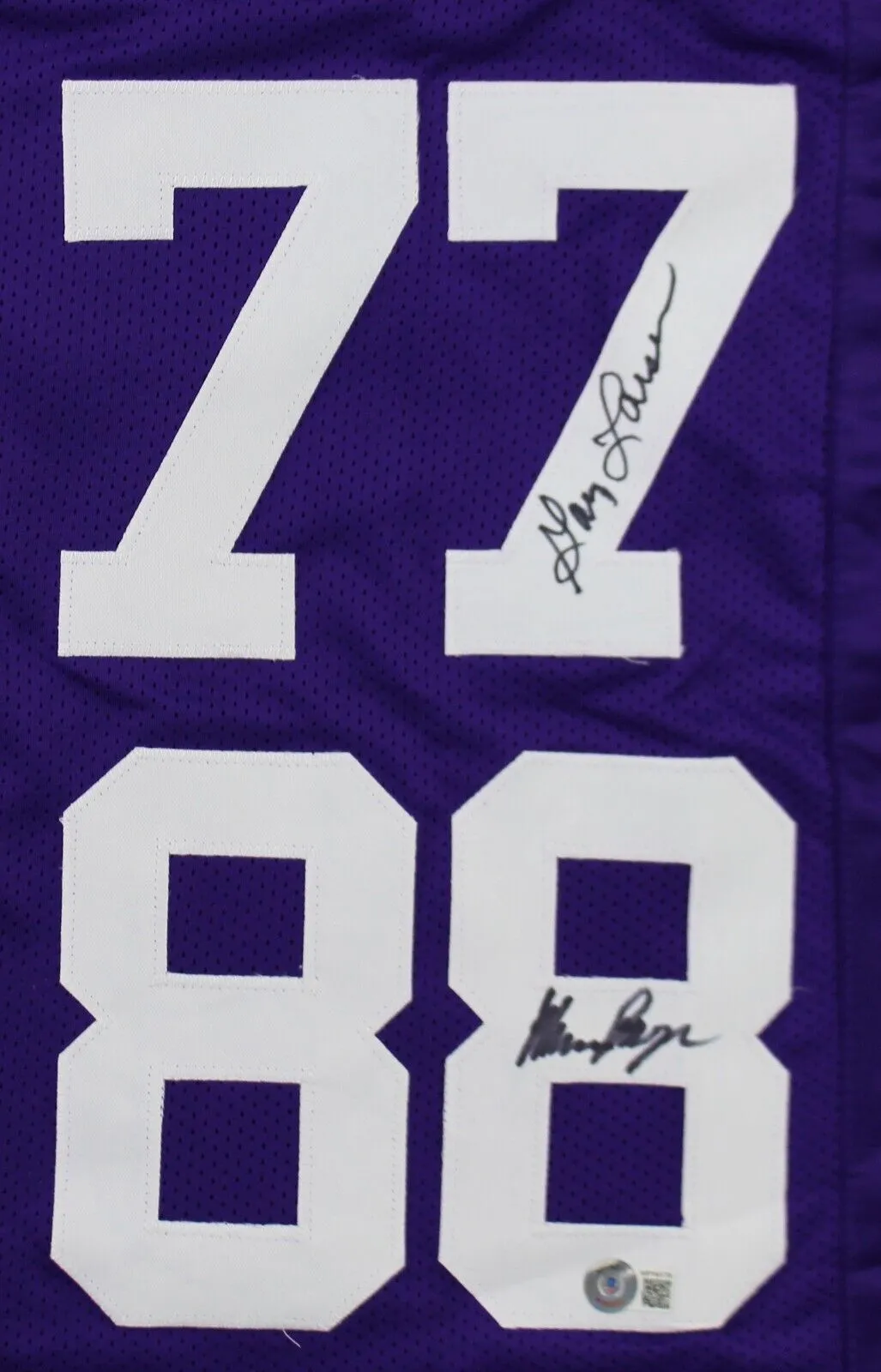 Purple People Eaters Signed Minnesota Custom Purple Jersey