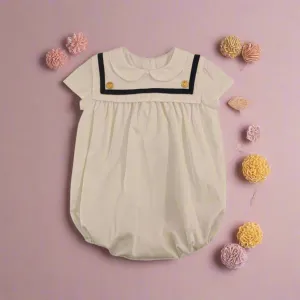 "Mary" White Romper