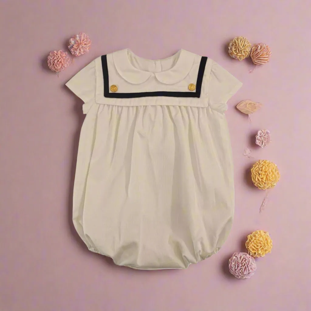 "Mary" White Romper