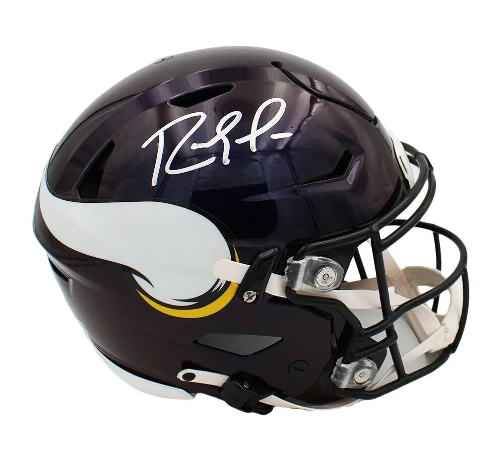 Randy Moss Signed Minnesota Vikings Custom Speed Flex Auth Purple Gloss Helmet