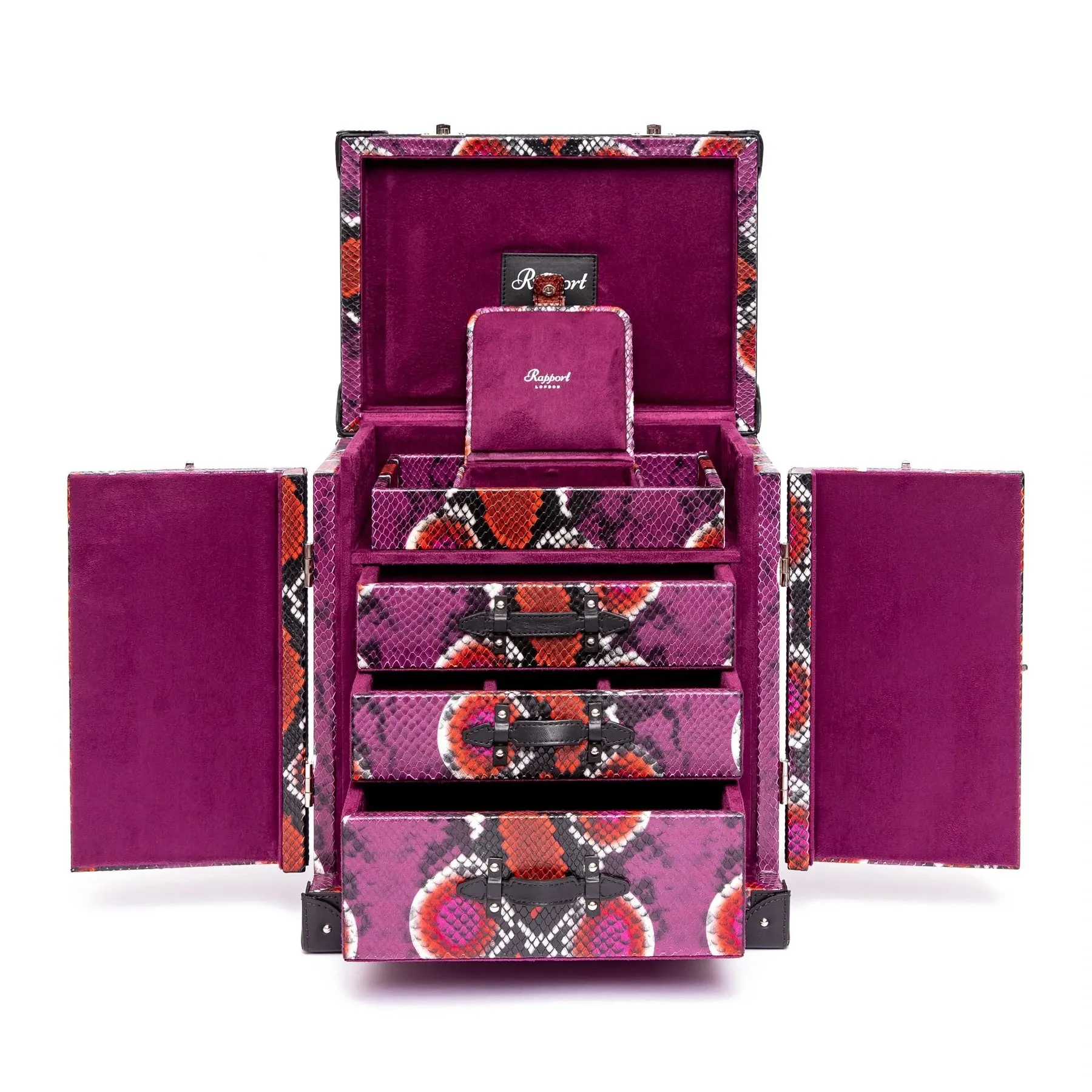 Rapport - Amour Deluxe Jewelry Trunk in Pink Leather | J156