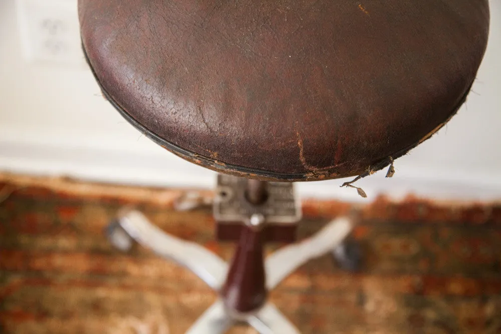 Rare 1920's Antique Genothalmic Shuron Medical Stool
