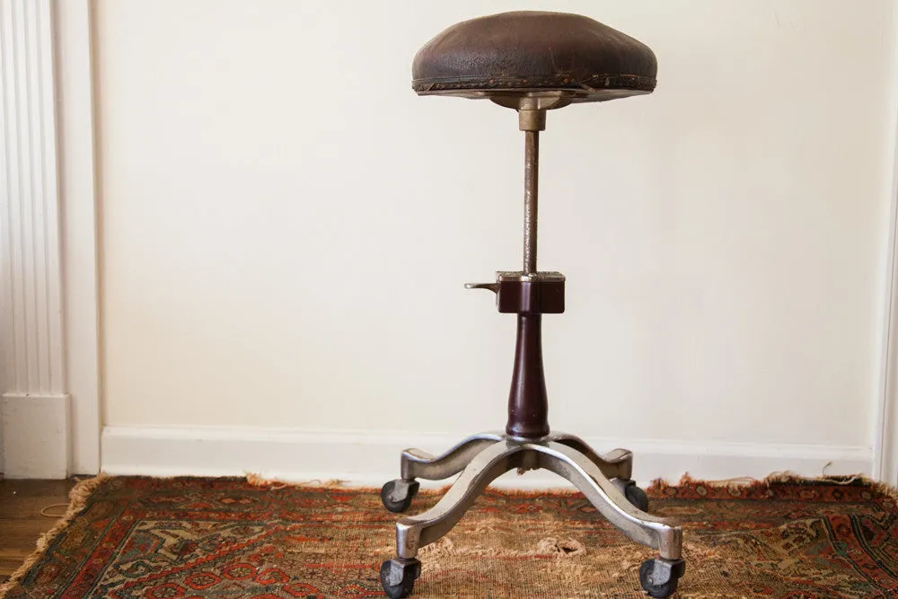 Rare 1920's Antique Genothalmic Shuron Medical Stool