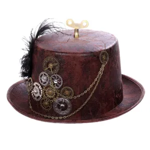 RED Steam Punk Style Hat