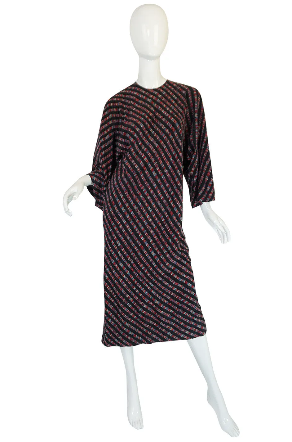 Resort 1977 Halston Bias Spiral Cut Silk Caftan Dress