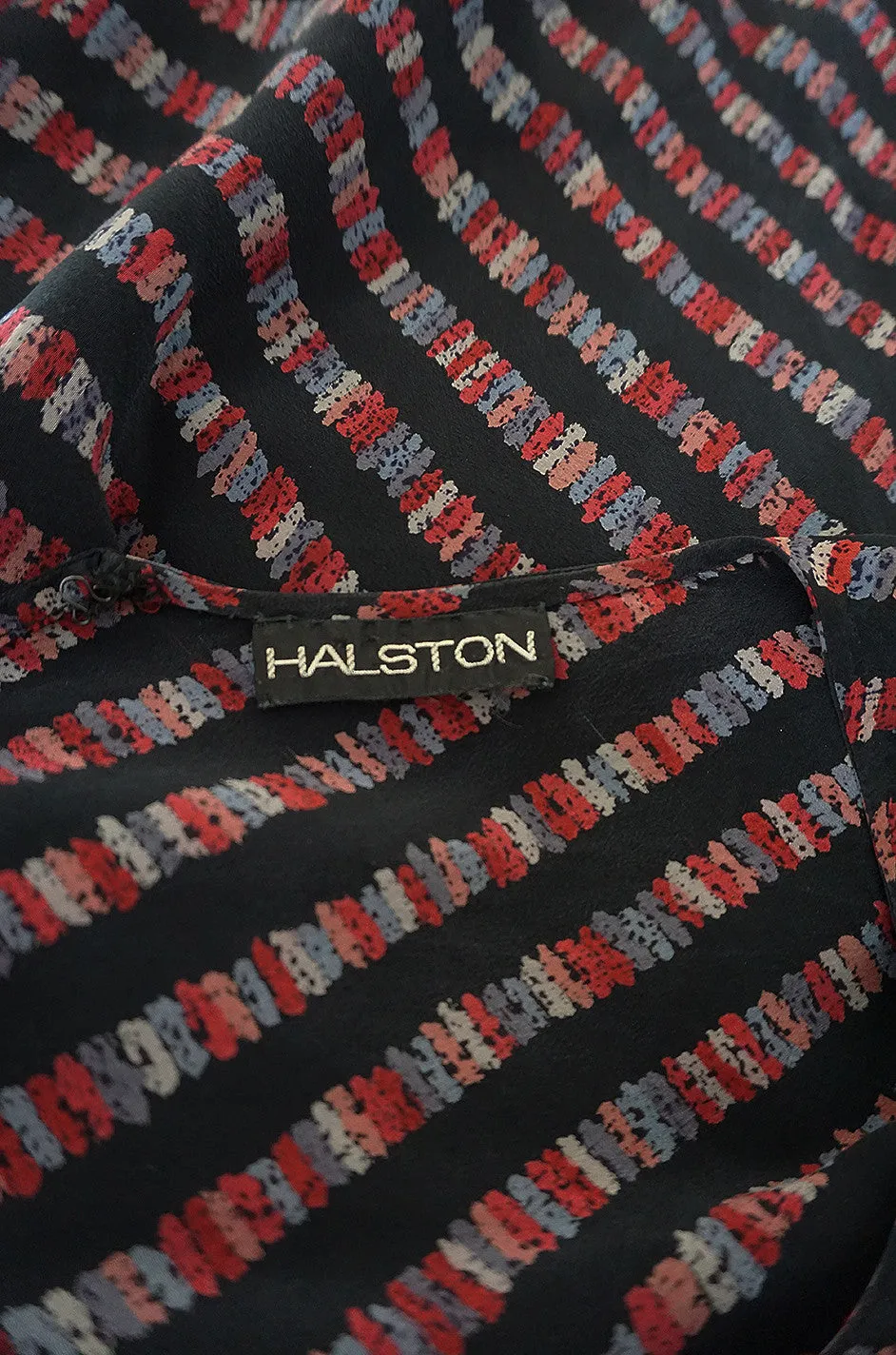 Resort 1977 Halston Bias Spiral Cut Silk Caftan Dress