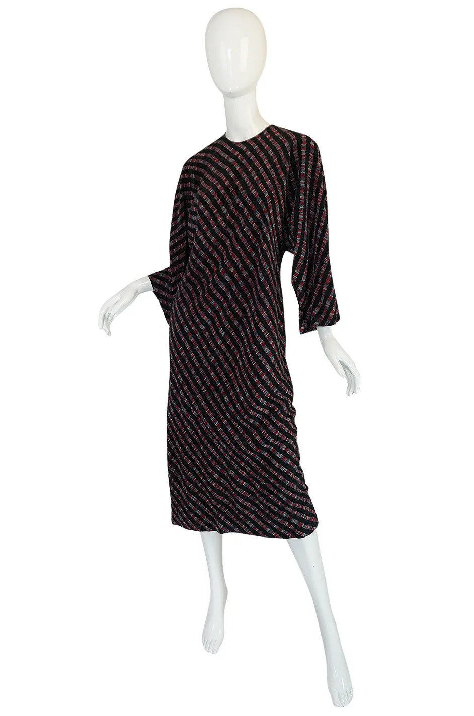 Resort 1977 Halston Bias Spiral Cut Silk Caftan Dress