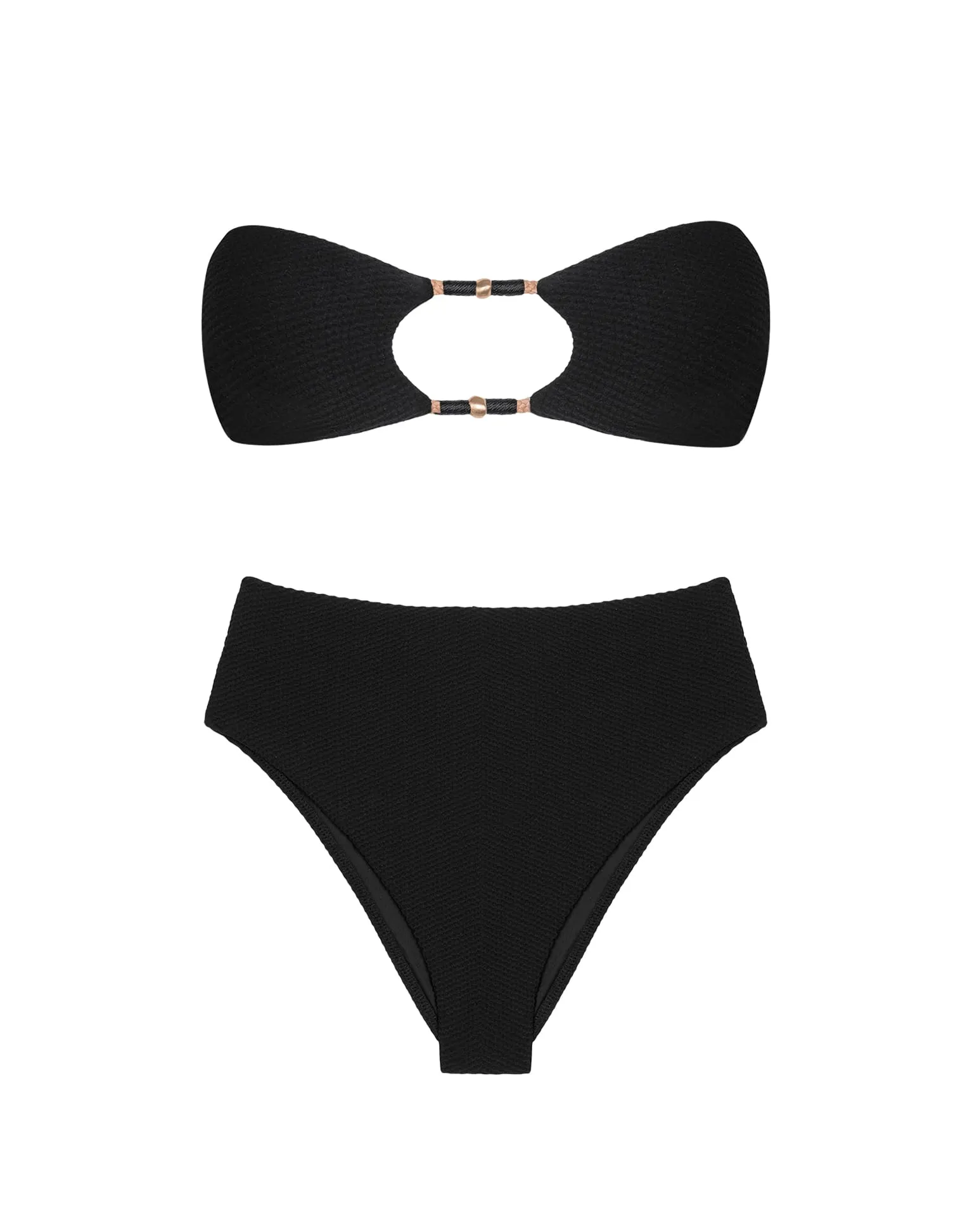 Ribbed Bela Hot Pant Bottom - Black