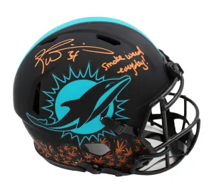 Ricky Williams Signed Miami Dolphins Speed Authentic Custom Eclipse Helmet - Ins