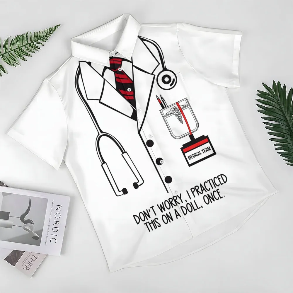 Ridiculous Doctor Costume Printing Short Sleeve Shirt 2412008346