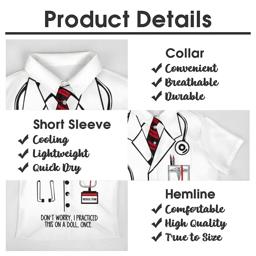 Ridiculous Doctor Costume Printing Short Sleeve Shirt 2412008346