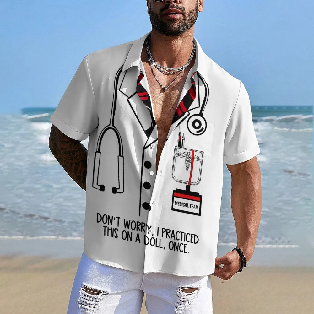 Ridiculous Doctor Costume Printing Short Sleeve Shirt 2412008346