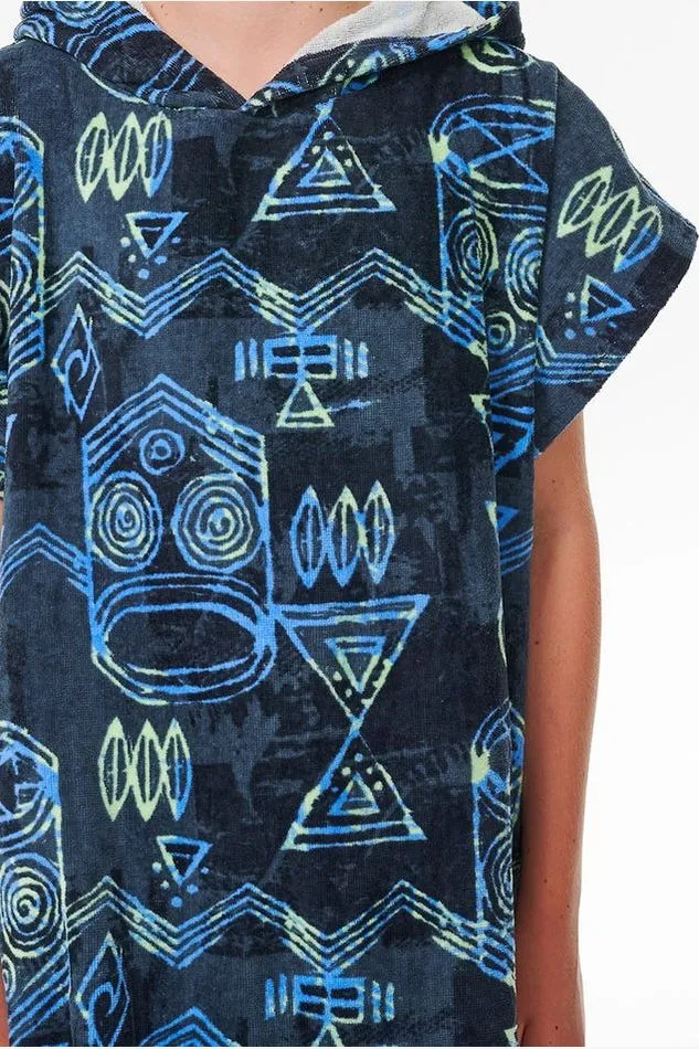 RIP CURL BOYS MIXED HOODED TOWEL - DARK NAVY
