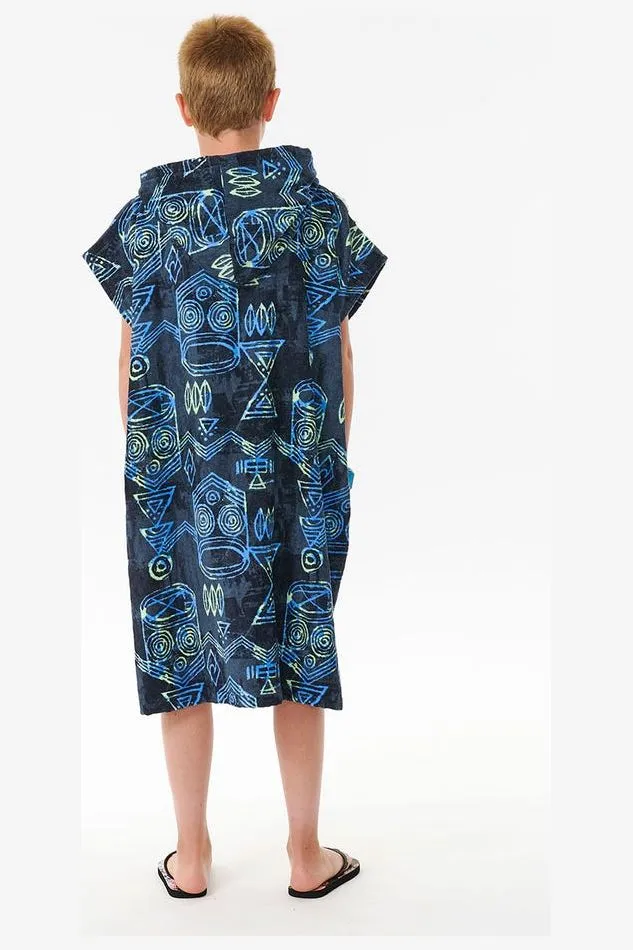 RIP CURL BOYS MIXED HOODED TOWEL - DARK NAVY