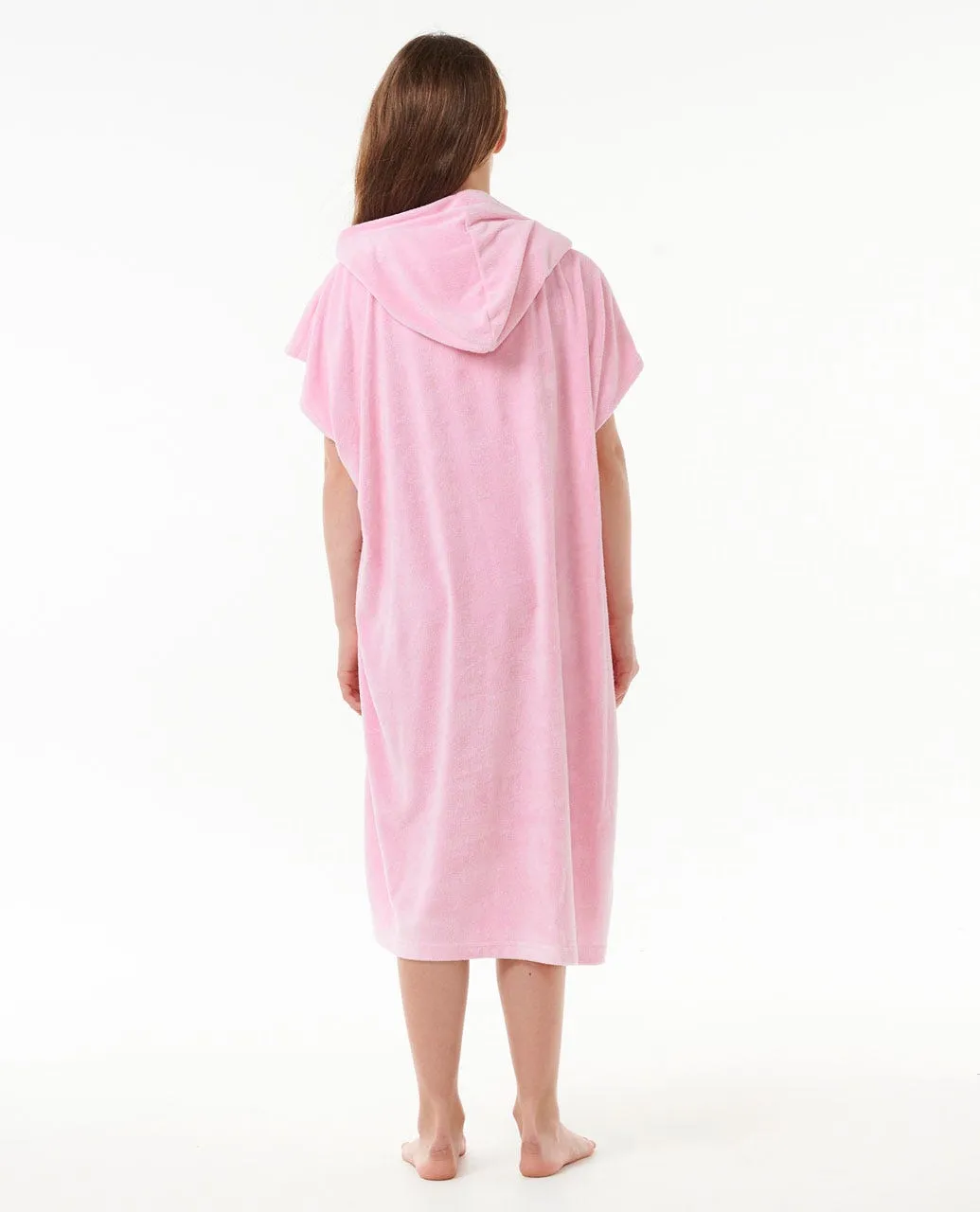 RIP CURL GIRLS CLASSIC SURF HOODED TOWEL - BRIGHT PINK