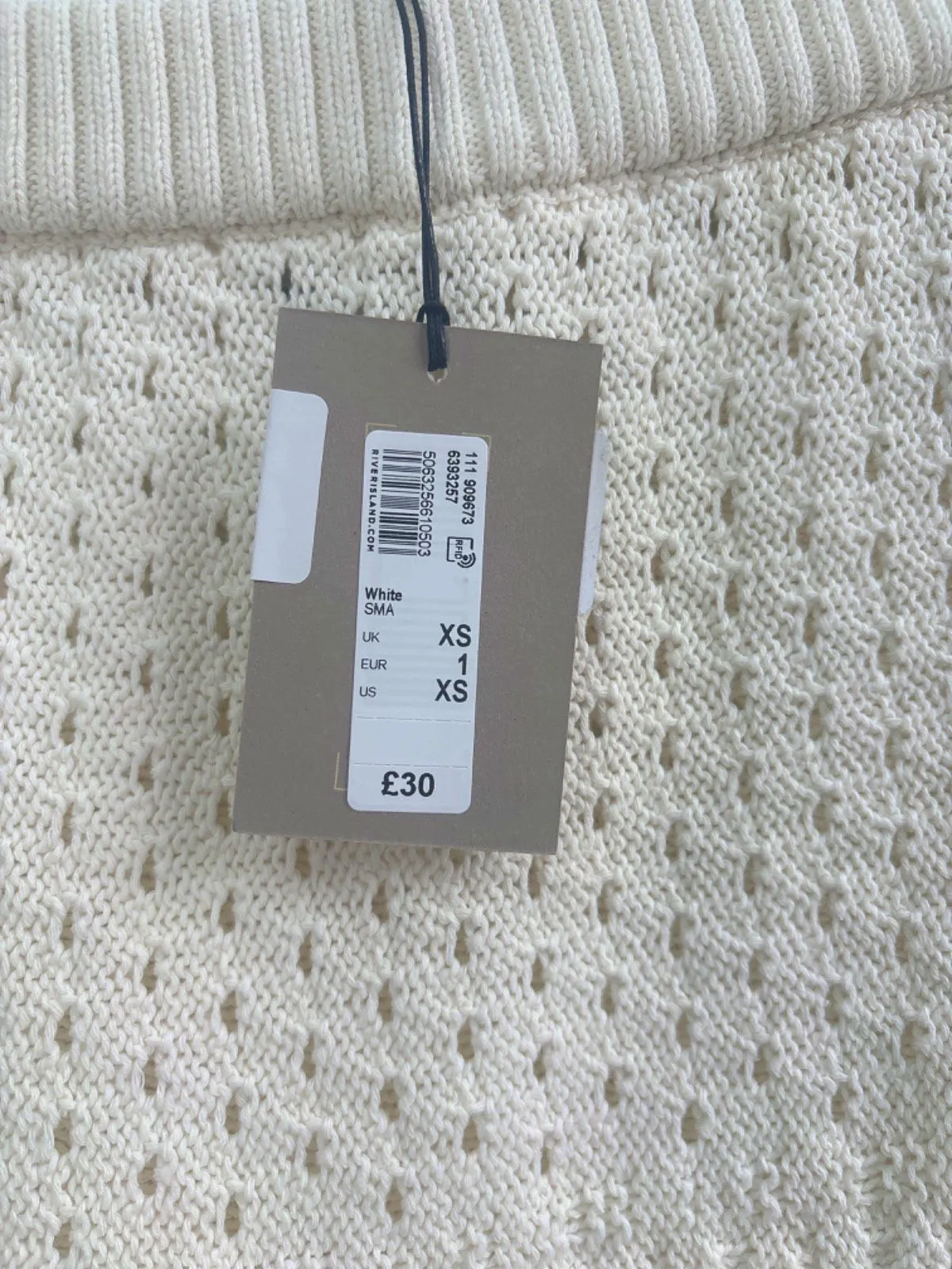 River Island White Summer Skirt XS