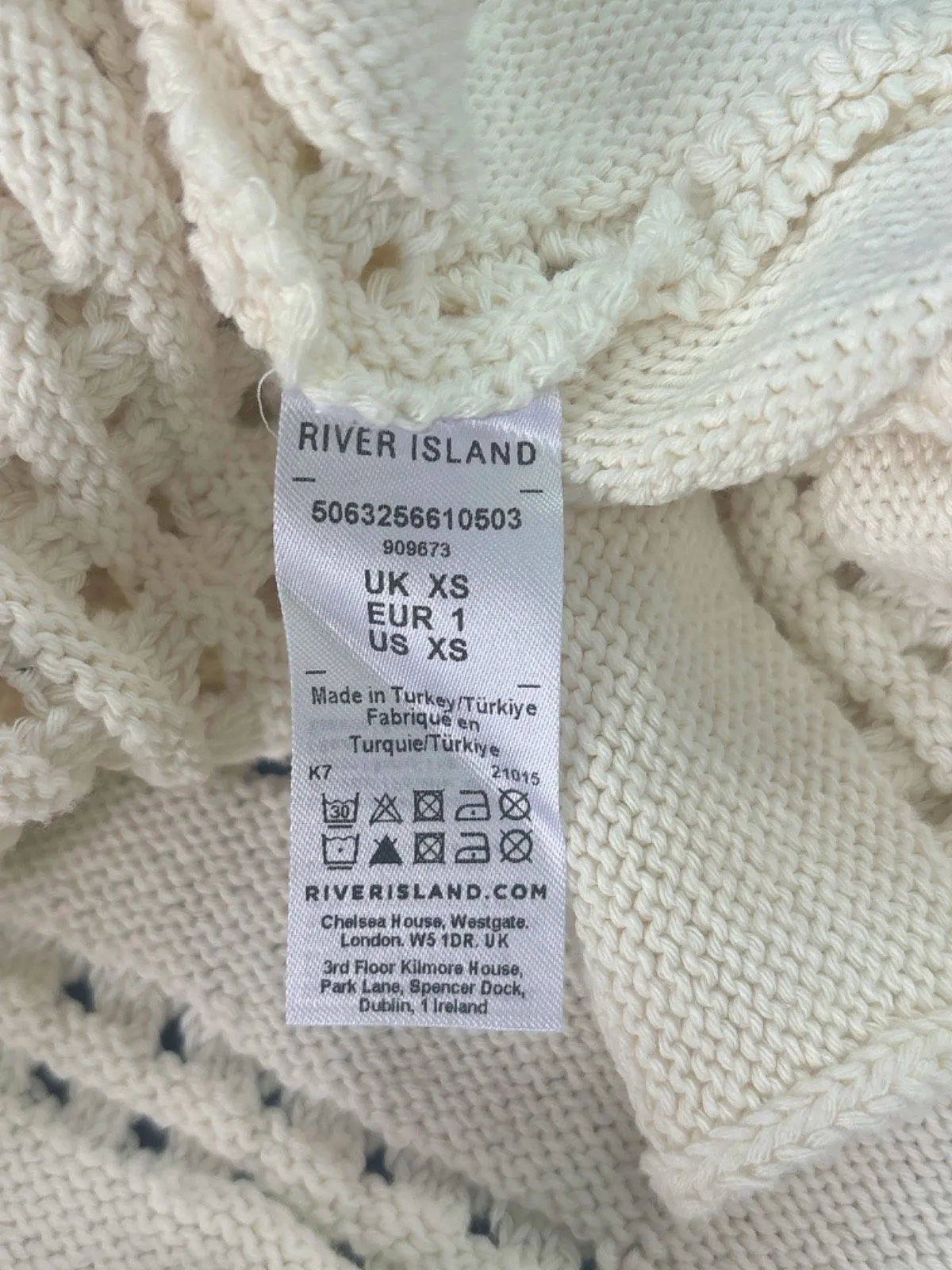 River Island White Summer Skirt XS