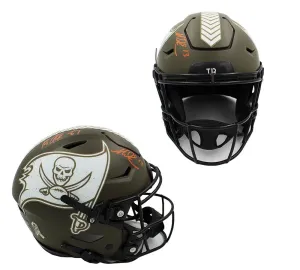 Rob Gronkowski and Mike Evans Signed Tampa Bay Buccaneers Speed Flex STS Helmet