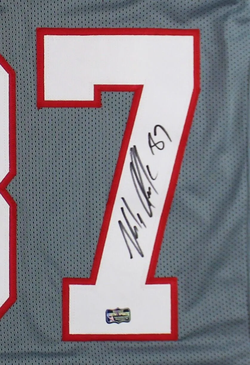 Rob Gronkowski Signed New England Custom Gray Jersey