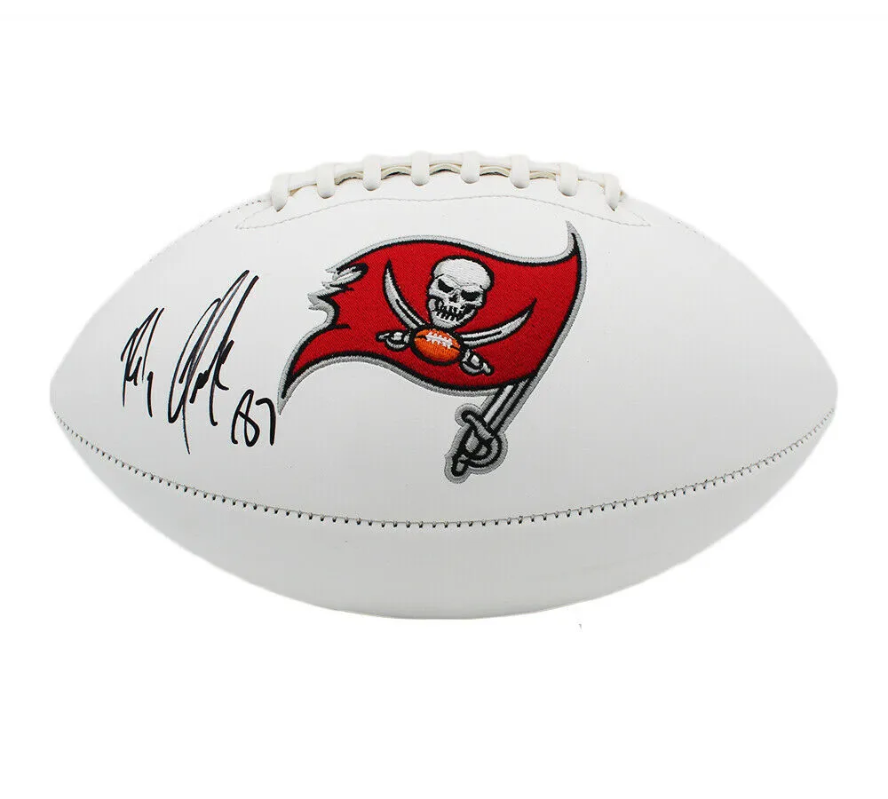 Rob Gronkowski Signed Tampa Bay Buccaneers Embroidered White NFL Football
