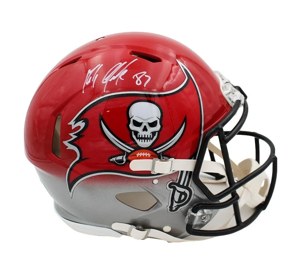 Rob Gronkowski Signed Tampa Bay Buccaneers Speed Authentic Custom Fade Helmet