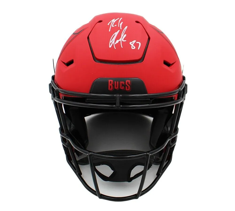 Rob Gronkowski Signed Tampa Bay Buccaneers Speed Flex Authentic Rave NFL Helmet