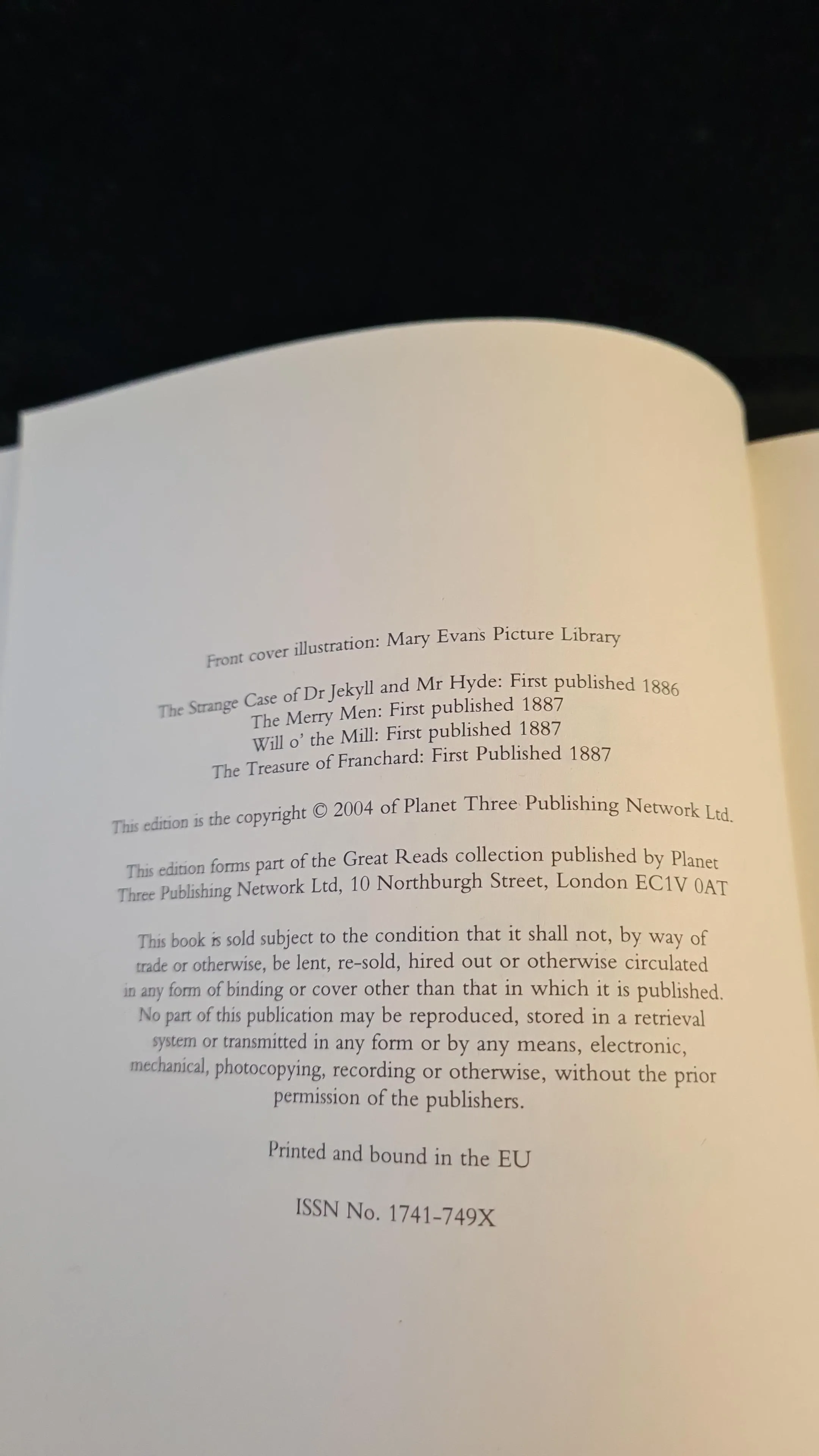 Robert Louis Stevenson - Doctor Jekyll and Mr Hyde, Planet Three Publishing, 2004