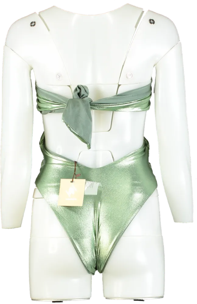 ROOM 24 Green Carol One Piece New Military Metallic UK S