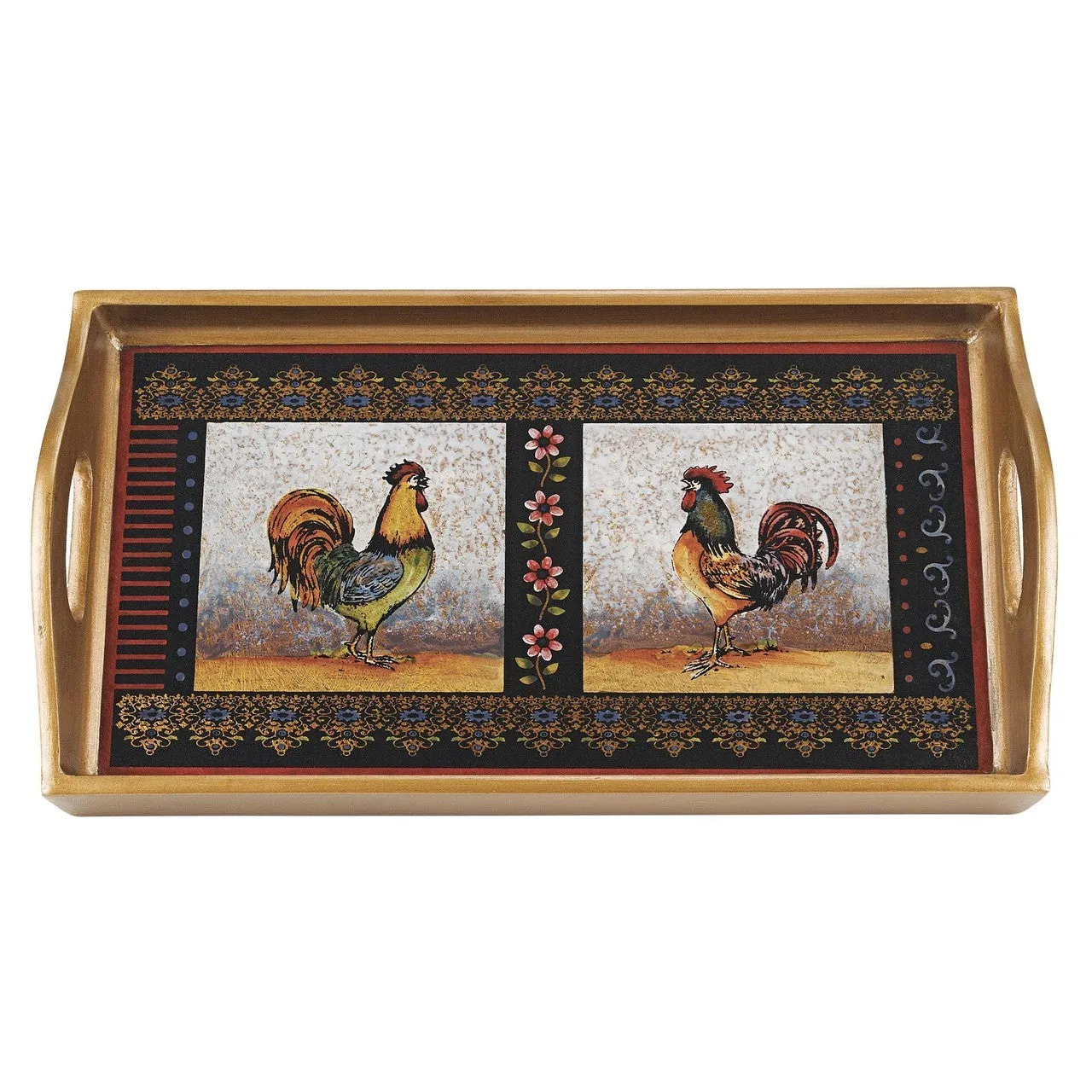 Roosters Small Rectangle Tray