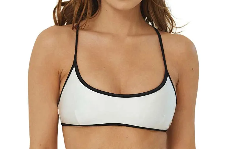 Rosa-Piped Basic Ruched Bikini