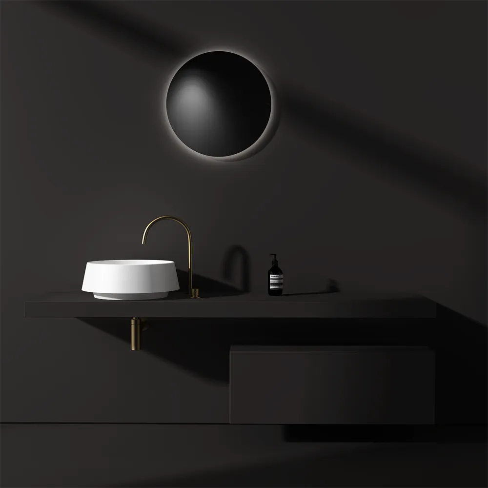 Round angled benchtop basin - STB80-2 - Various colours
